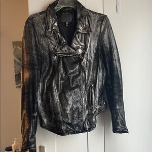 Muubaa Silver Metallic Women's Jacket